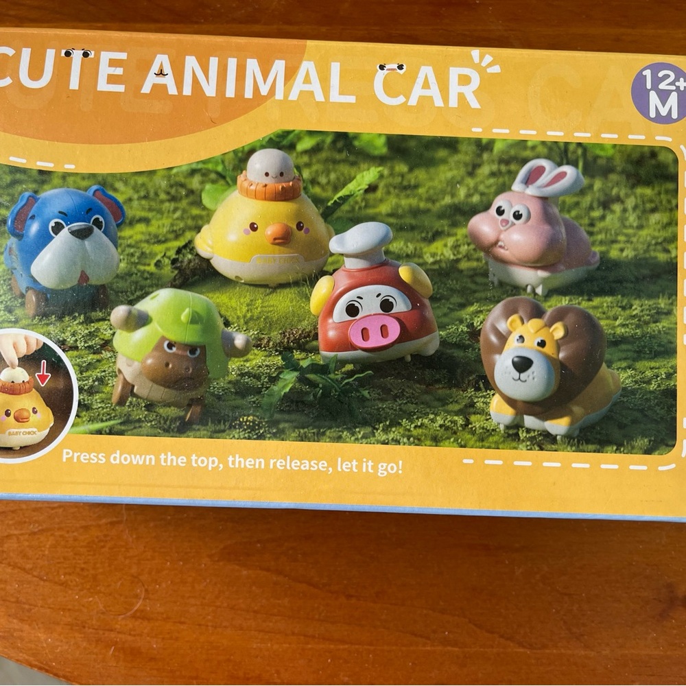 Cute Animal Car Set - Colorful push cars